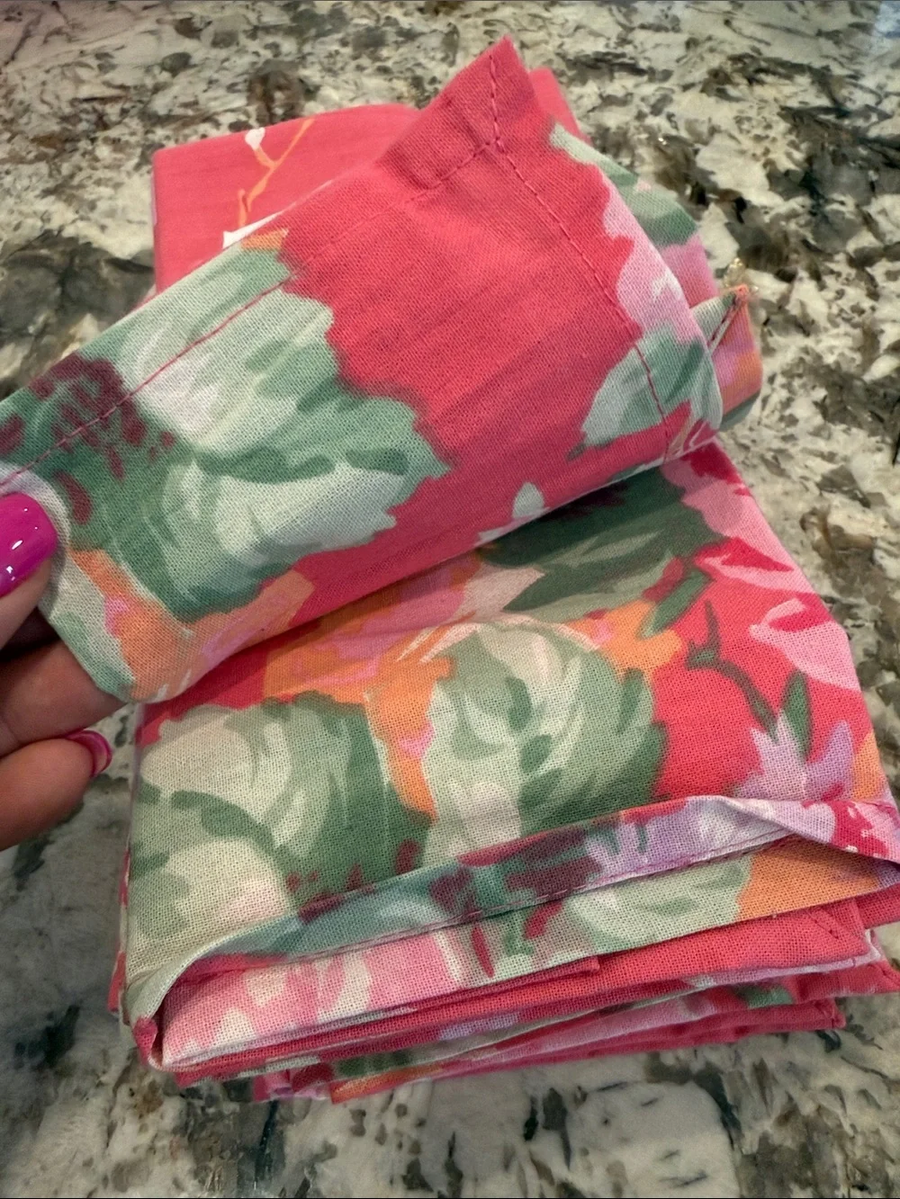 April Cornell rose pink napkins set of 12
